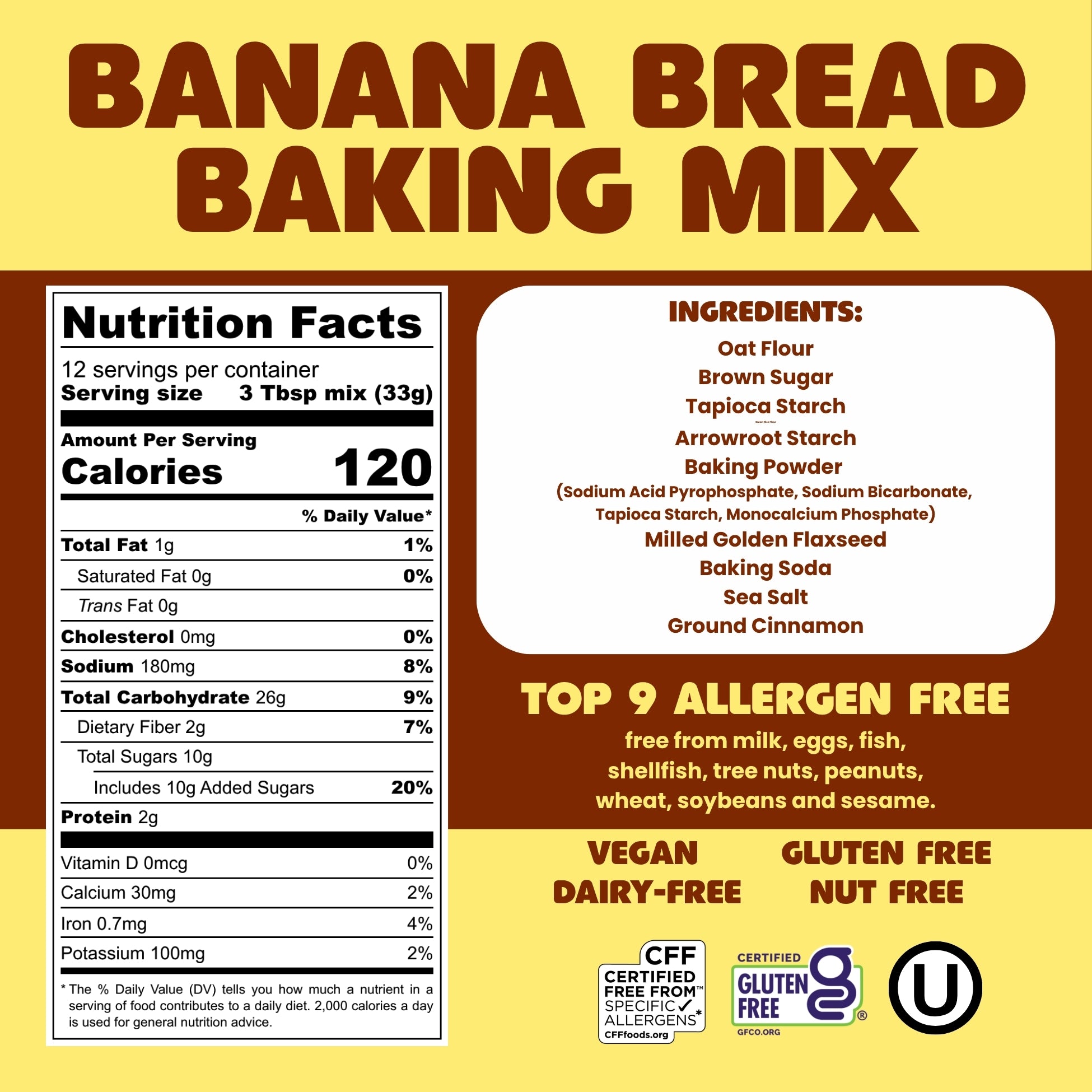 Banana Bread Baking Mix